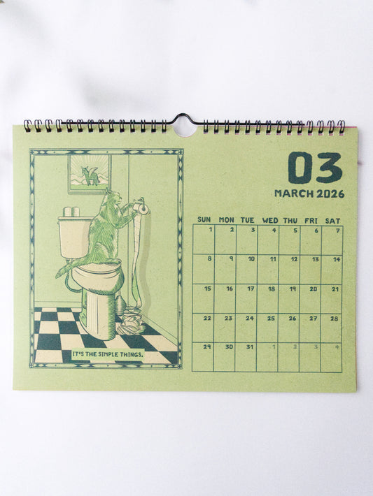 2026 Self Care Cats Calendar