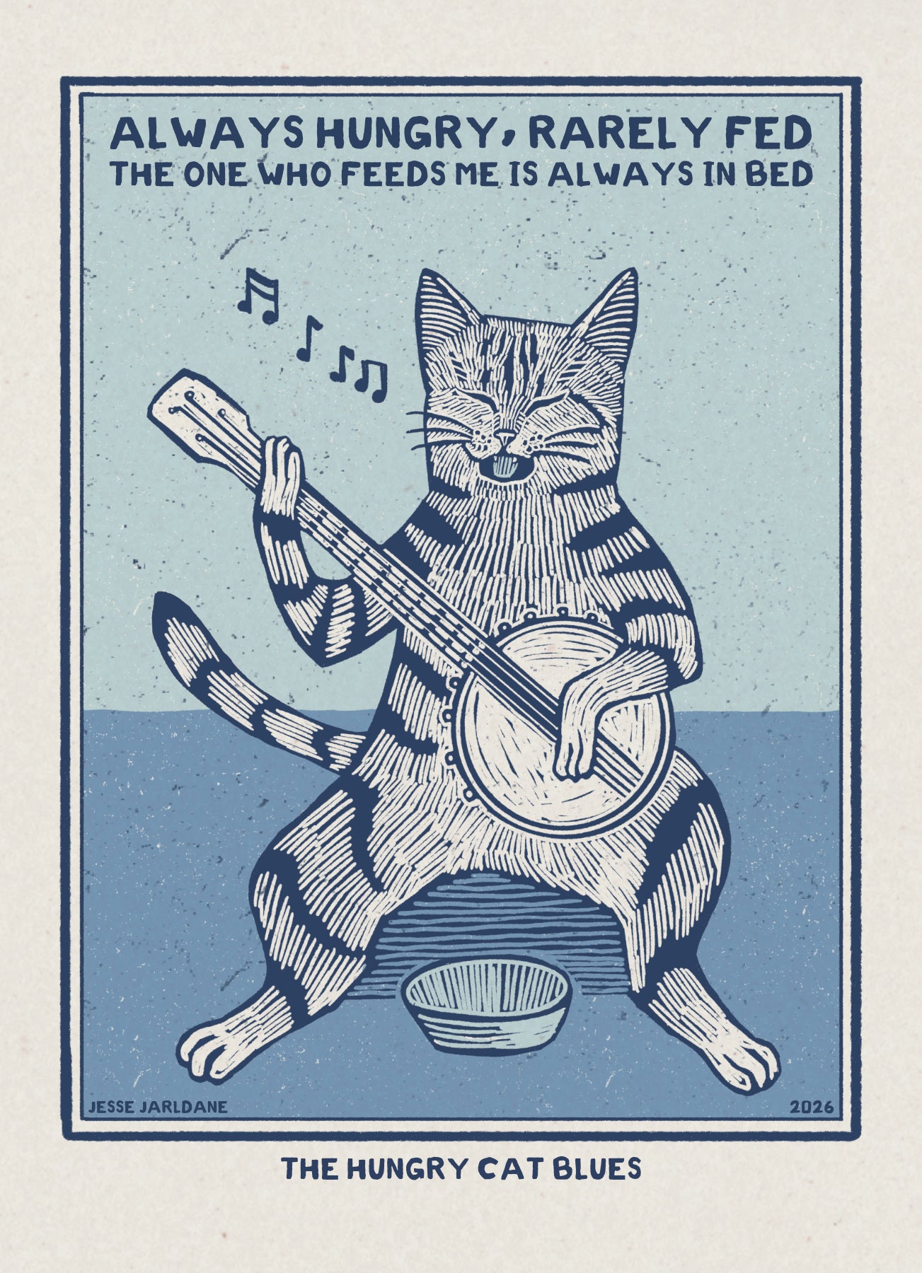 Hungry Cat Blues 5x7
