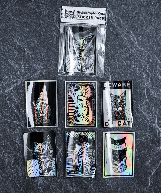 Holographic Cats Sticker Pack