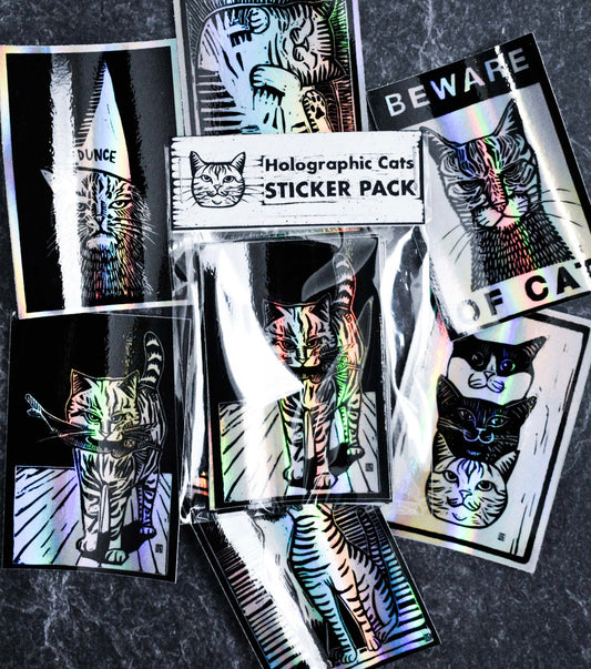 Holographic Cats Sticker Pack