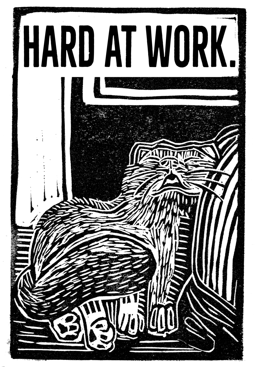 Work 5x7 Relief Cut (Edition of 27)