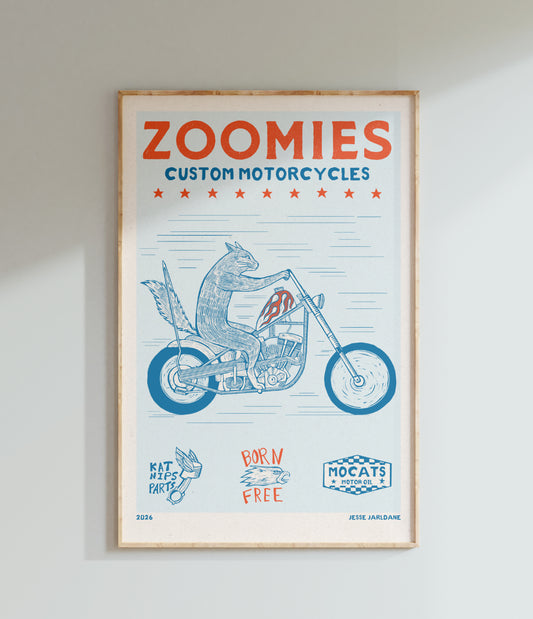 Zoomies Chopper Customs 11x17