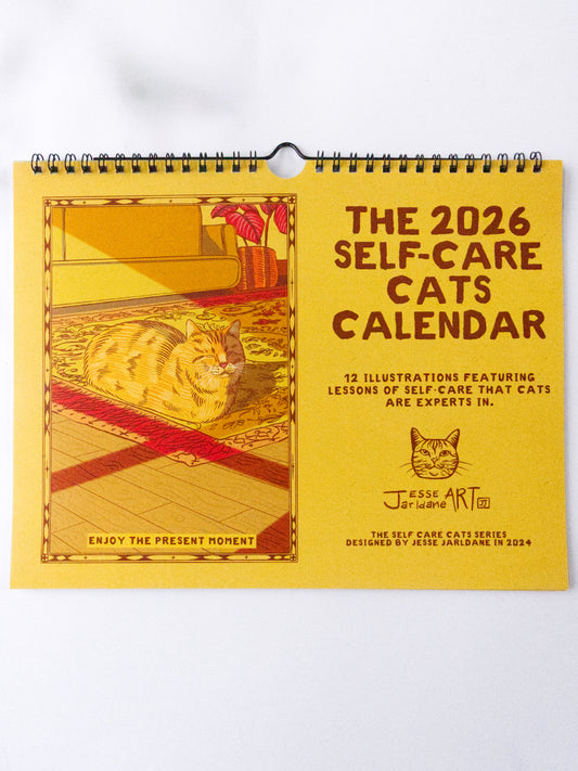 2026 Self Care Cats Calendar