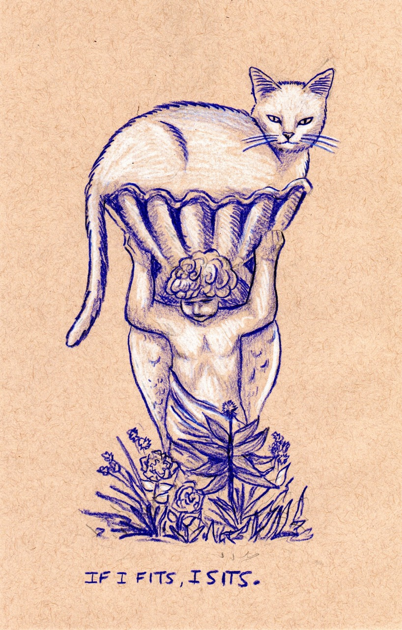 If I fits, I Sits 5.5 x 8.5 Original