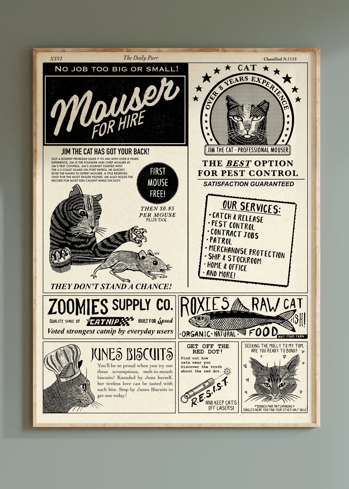 Mouser for Hire 18x24
