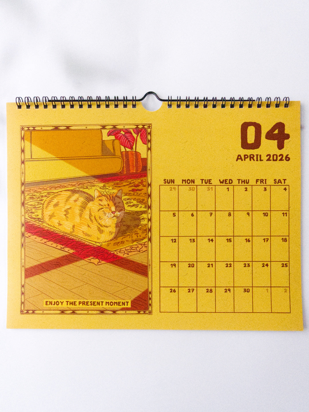 2026 Self Care Cats Calendar