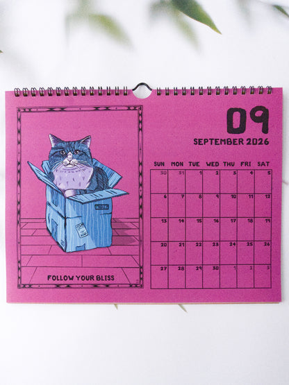 2026 Self Care Cats Calendar