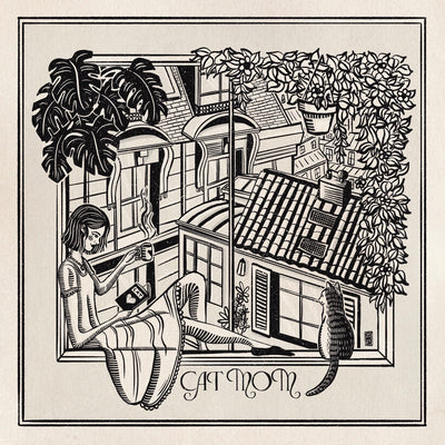 Cat Mom 8x8 Print