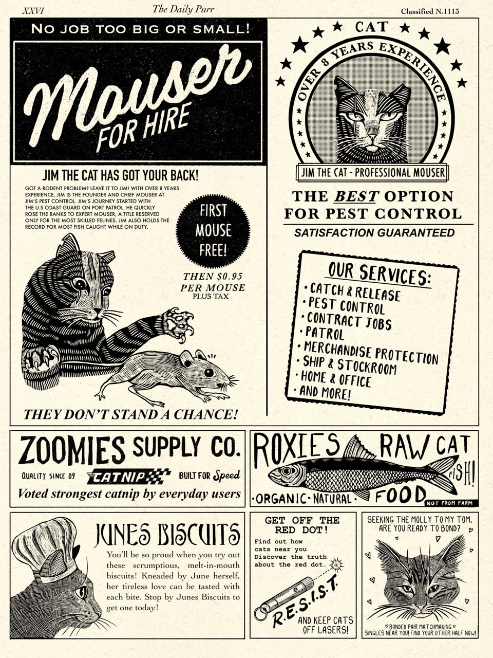 Mouser for Hire 18x24