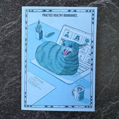 Self Care Cats Greeting Card Set (12) (RESTOCKED!)