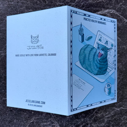 Self Care Cats Greeting Card Set (12) (RESTOCKED!)