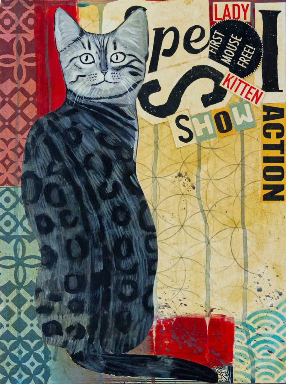 Lady Show Kitten 12x16 Original