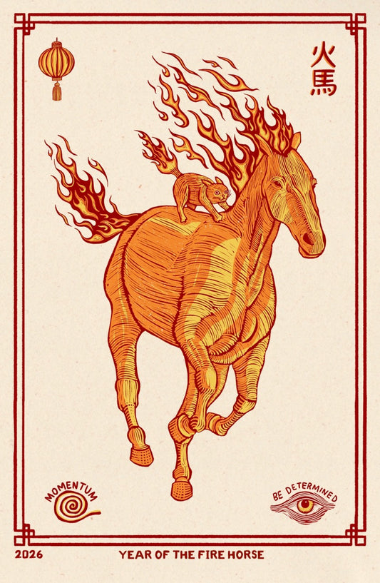 Year of the Fire Horse Limited Edition 11x17