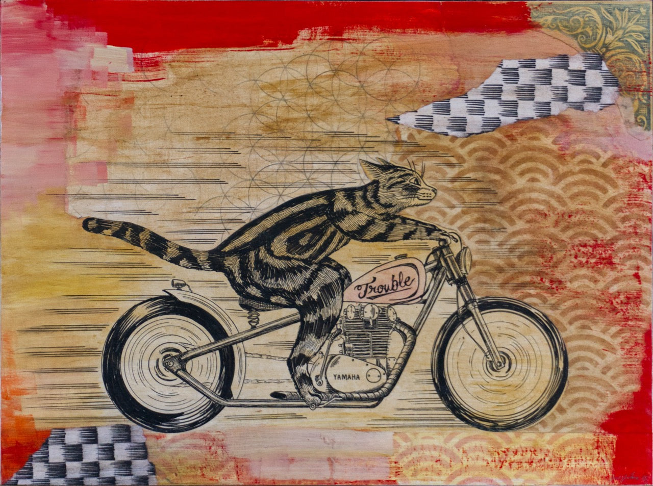 Trouble 12x16 Original