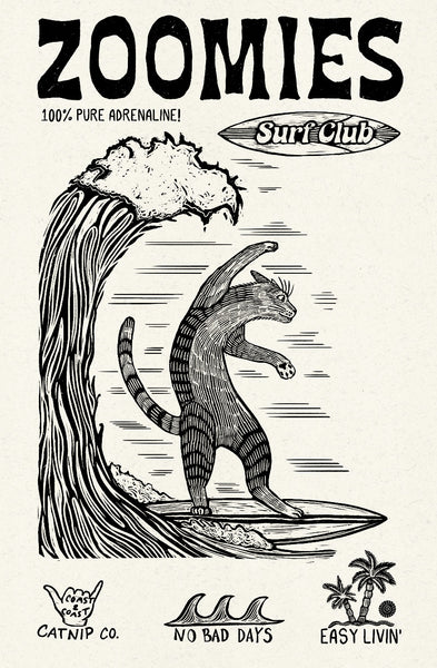 Zoomies Surf Club 11x17 – Jesse Jarldane Art